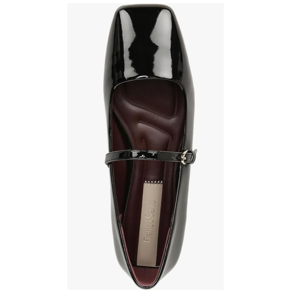 Franco Sarto Tinsley Mary Jane Flats Black Patent 9.5 Wide New In Box - Picture 2 of 8